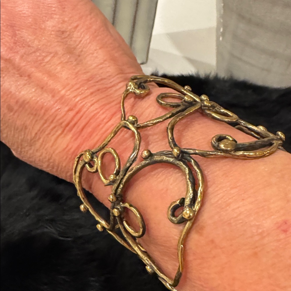 Gold Statement Cuff Bracelet - image 6